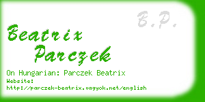 beatrix parczek business card
